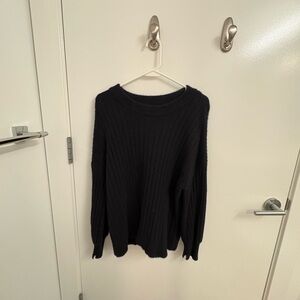 Aerie Black Knit Top